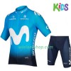 Kind Fietskleding (Fietsshirt + Fietsbroek Kort) 2018 Movistar Team N001